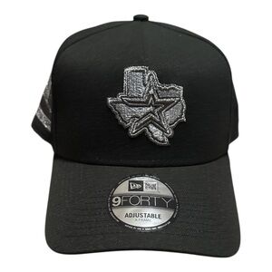 New Era Houston Astros 9Forty Metallic Black A-Frame Snap Back Hat Cap